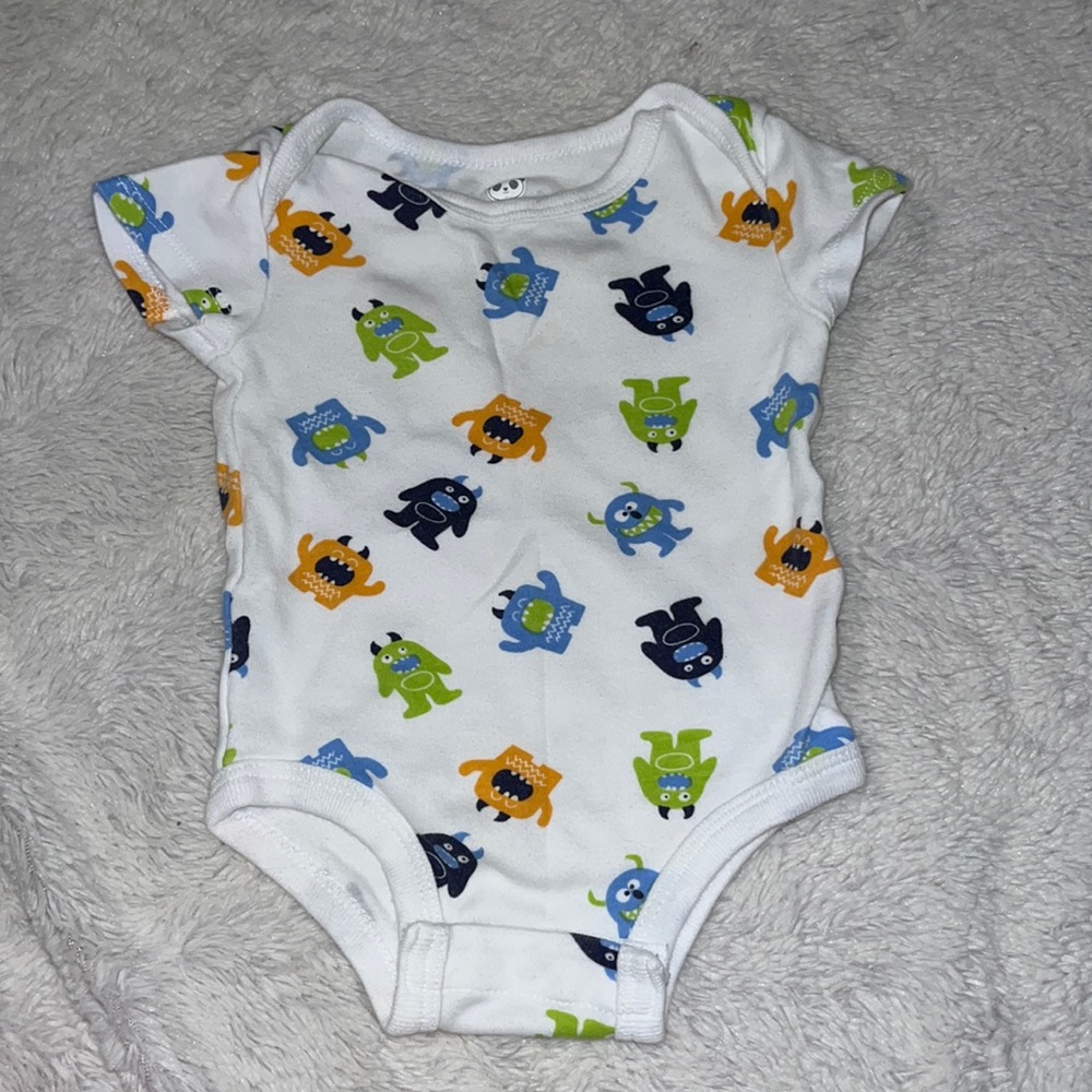 (3 for $10) rococo 3 month monster bodysuit